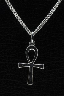 Zilveren ankh ketting hanger - klein