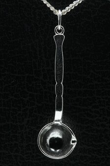 Zilveren Soeplepel ketting hanger