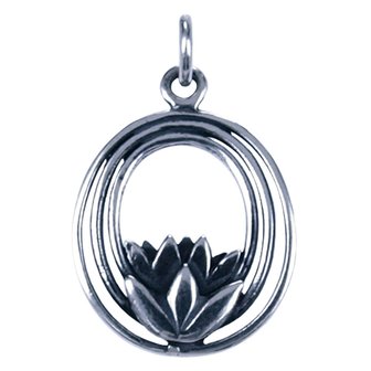 Zilveren Lotus hanger 