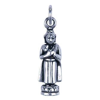 Zilveren Boeddha hanger - geboortedag Vrijdag