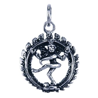 Zilveren Shiva hanger - dansend