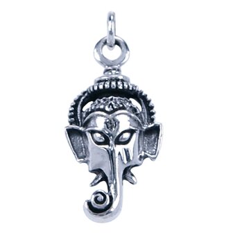 Zilveren Ganesha hanger - hoofd