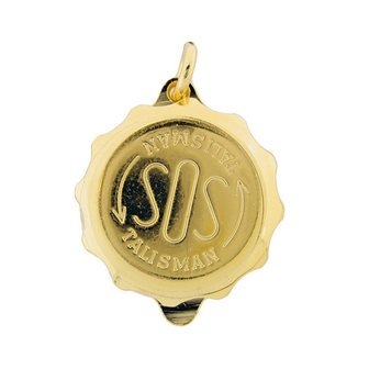 Vergulde SOS Talisman ketting hanger - zonder ketting