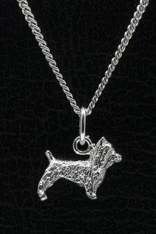 Zilveren Australische terrier ketting hanger - klein