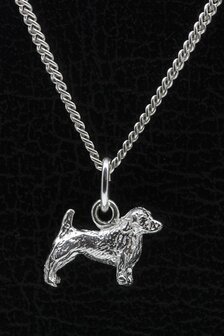 Zilveren Glen of imaal terrier ketting hanger - klein