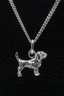 Zilveren Basset griffon vendeen grand ketting hanger - klein