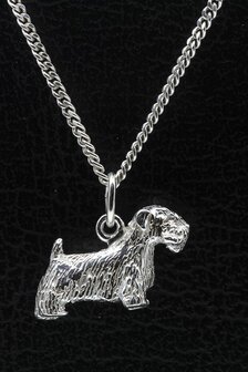 Zilveren Saelyham terrier ketting hanger - groot