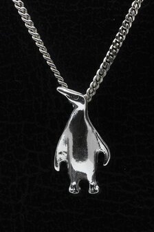 Zilveren Pinguin ketting hanger - 2