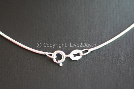 Zilveren ketting slang 2. standaard - dikte 1,2 mm - 42/45/50 cm 