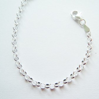 Zilveren Jasseron ketting 1. fijn - dikte 2,2 mm - 42/45/50/ cm 