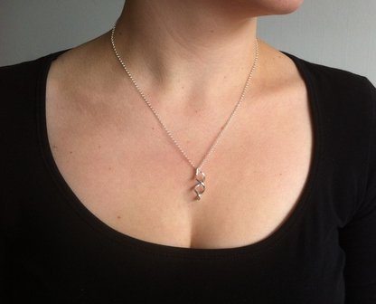 Zilveren Ringkeeper Infinity ketting hanger - groot