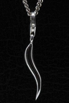 Zilveren Spaanse peper hanger &eacute;n bedel