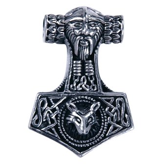Zilveren Hamer van Thor ketting hanger
