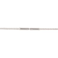 Zilveren ketting Kabel - 3. middel - dikte 1,5 mm - 42/45 cm 