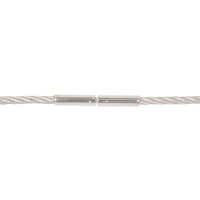Zilveren ketting Kabel - 5. zeer grof - dikte 2,3 mm - 42/45 cm 