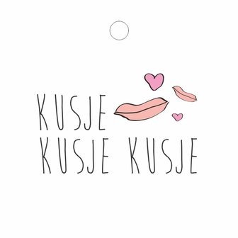 Wenskaart &quot;Kusje Kusje Kusje&quot; 