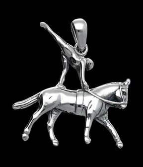 Zilveren Paard voltige kettinghanger