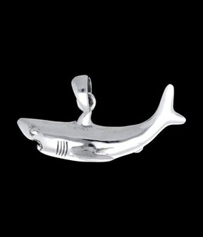 Zilveren Haai kettinghanger