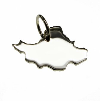 Zilveren Landkaart Iran ketting hanger