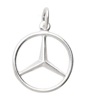 Zilveren Auto logo ketting hanger