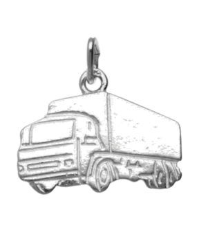 Zilveren Vrachtwagen ketting hanger