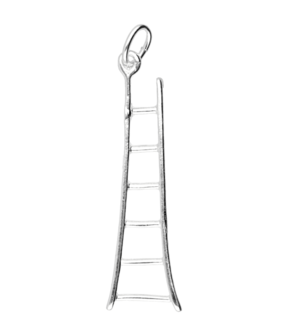 Zilveren Ladder ketting hanger