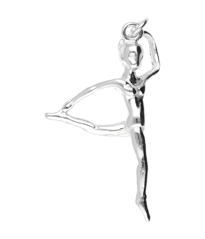 Zilveren Gymnaste ketting hanger