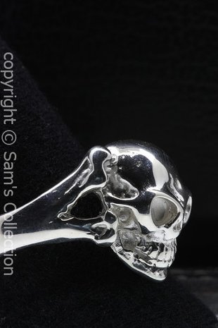 Zilveren Skull and bones ring