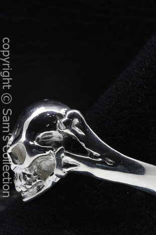 Zilveren Skull and bones ring