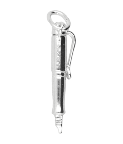 Zilveren Vulpen ketting  hanger
