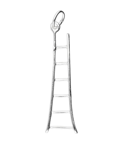 Zilveren Ladder ketting hanger