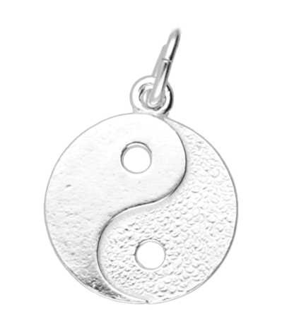 Zilveren Yin Yang ketting hanger - klein