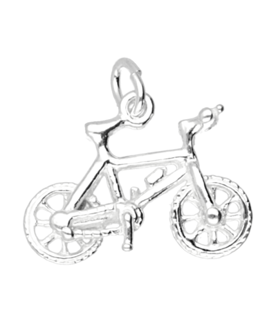 Zilveren Mountainbike ketting hanger