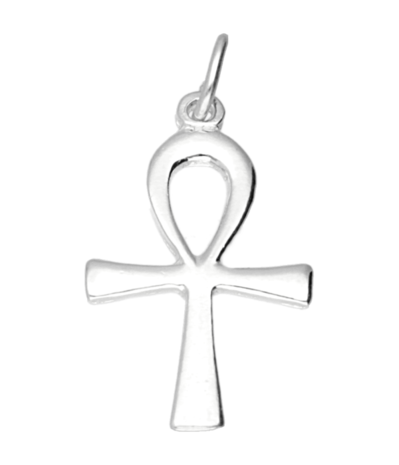 Zilveren ankh ketting hanger - klein