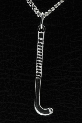 Zilveren Hockeystick ketting hanger