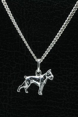 Zilveren Hond ketting hanger