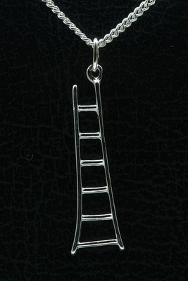 Zilveren Ladder ketting hanger