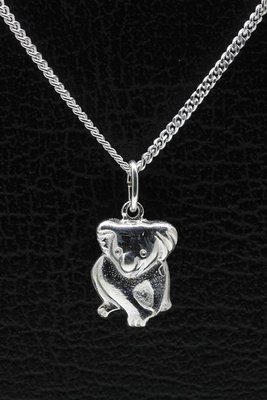 Zilveren Koala beer ketting hanger