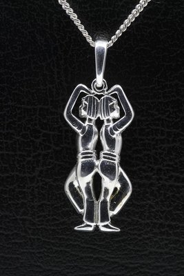 Zilveren sterrenbeeld - Tweelingen hanger - V