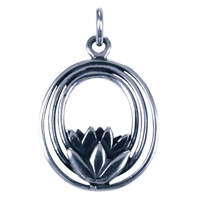 Zilveren Lotus hanger