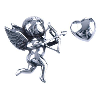 Zilveren Cupido hanger - los hart