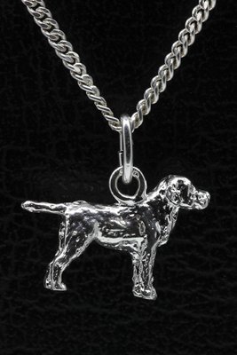 Zilveren Labrador retriever ketting hanger - klein