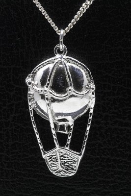 Zilveren Luchtballon ketting hanger