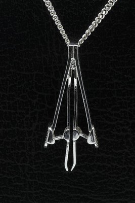 Zilveren Epileerpincet ketting hanger