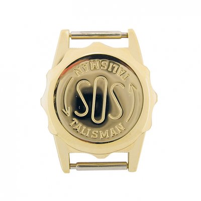 Vergulde SOS Talisman horloge - 12mm