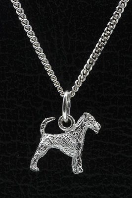 Zilveren Irish terrier ketting hanger - klein