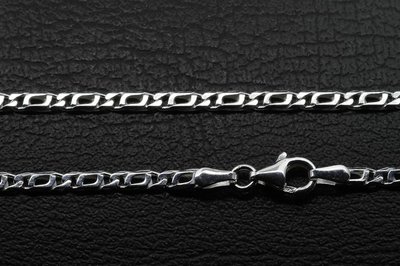 Zilveren Valkenoog ketting 2. standaard - dikte 2,7 mm - 42/60 cm