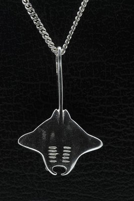 Zilveren Rog ketting hanger