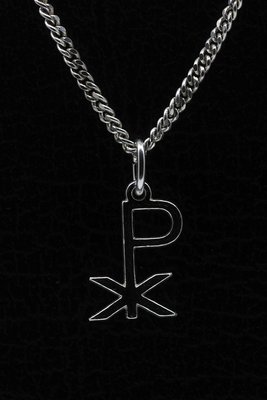 Zilveren Pius X ketting hanger