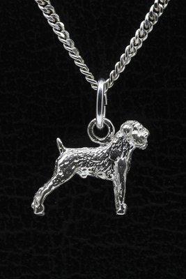 Zilveren Affenpinscher ketting hanger - klein